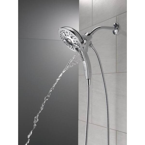 In2ition 5-Spray 6.06 in. Wall Mount Dual Shower Heads with H2Okinetic Technology in Chrome In2ition 5-Spray 6.06 in. Wall Mount Dual Shower Heads with H2Okinetic Technology in Chrome