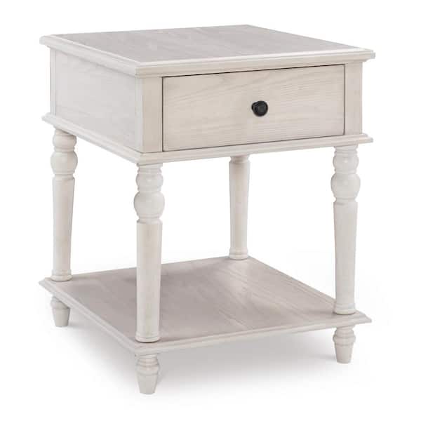 Powell Company Powell 26 in. Mahan White Side Table White
