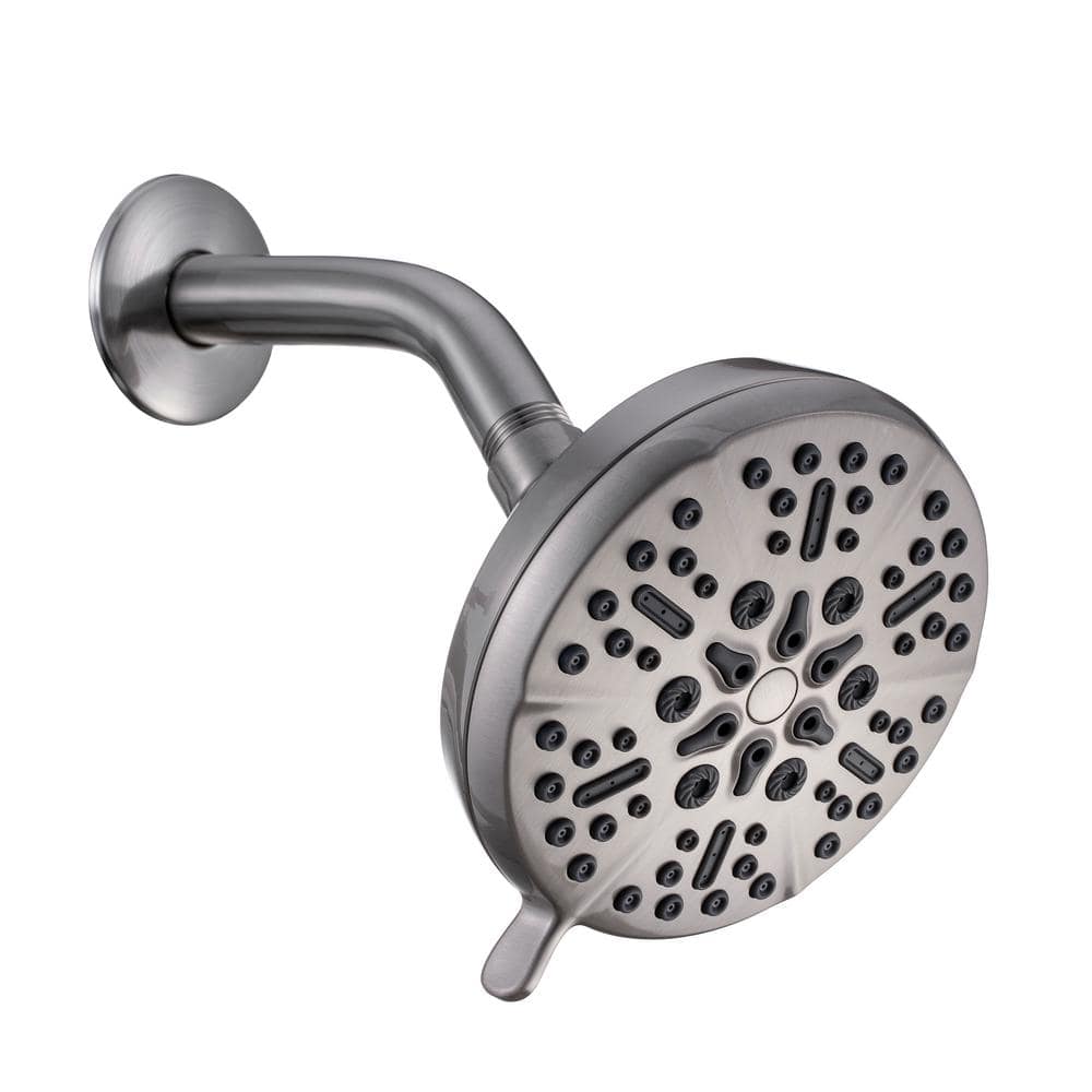 Boyel Living 5-Spray Patterns 5 in. Wall Mount Fixed Shower Head with 2 ...