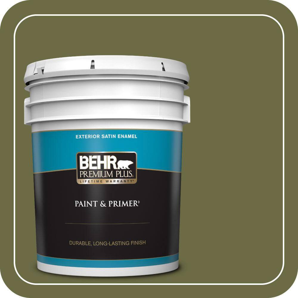 5 gal. Home Decorators Collection #HDC-CL-20 Portsmouth Olive Satin Enamel Exterior Paint & Primer price history on PriceWatchPro