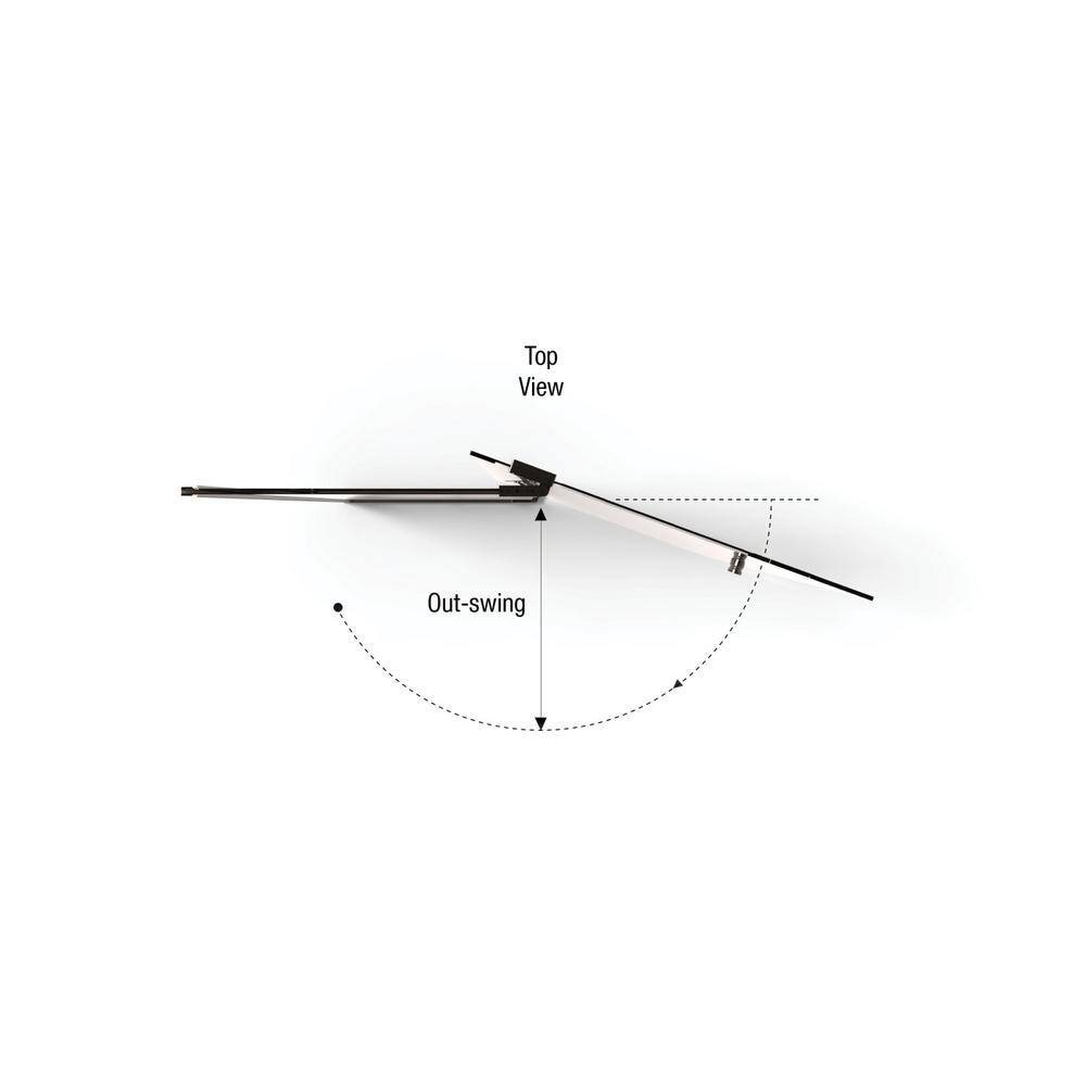 Cantour 54" Oil Rubbed Bronze Frameless Pivot Shower Door