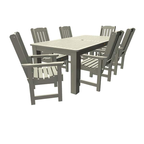 Highwood Springville 7-Pieces 42 in. to 84 in. Dining Set