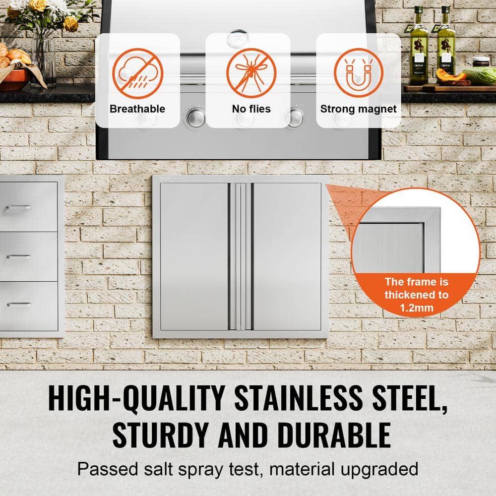 Stainless Steel 26x24 Inch Outdoor Kitchen Access Door