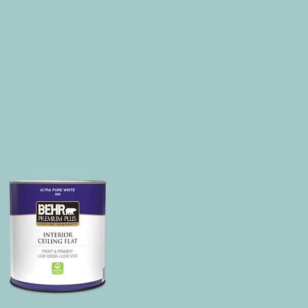 BEHR PREMIUM PLUS 1 qt. #PPU13-10 Ocean Boulevard Ceiling Flat Interior Paint