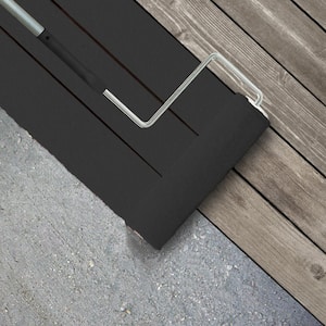 1 gal. #1350 Ultra Pure Black Textured Low-Lustre Enamel Interior/Exterior Porch and Patio Anti-Slip Floor Paint