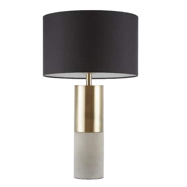 HAMPTON HILL Fulton 27.5 in. Gold/Grey/Black Table Lamp
