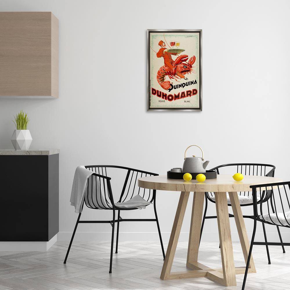 Vintage Lobster Advertisement by Marcus Jules Gray Floater Frame Animal Graphic Art Print 25 in. x 17 in. price history on PriceWatchPro
