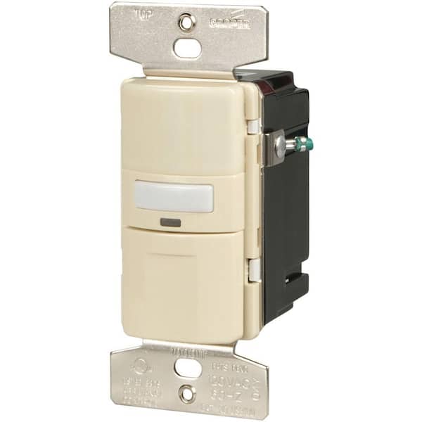 Eaton Motion-Activated Occupancy Sensor Wall Switch, Almond