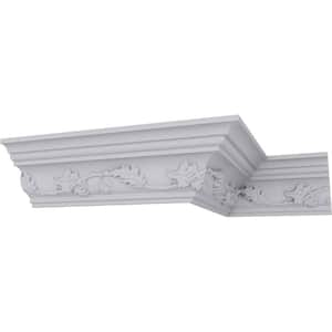 SAMPLE - 3-1/8 in. x 12 in. x 3-1/8 in. Polyurethane Southampton Crown Moulding