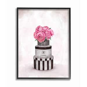 "Fashion Flower Box Stack Pink Painting"by Ziwei LiFramed Abstract Wall Art 14 in. x 11 in.