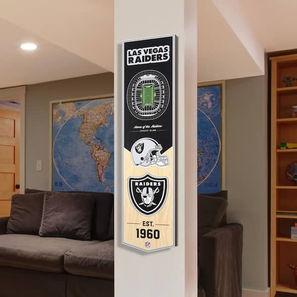 NFL Las Vegas Raiders 16 x 12 Tin Sign for Sports Fan Game Room Black One  Size