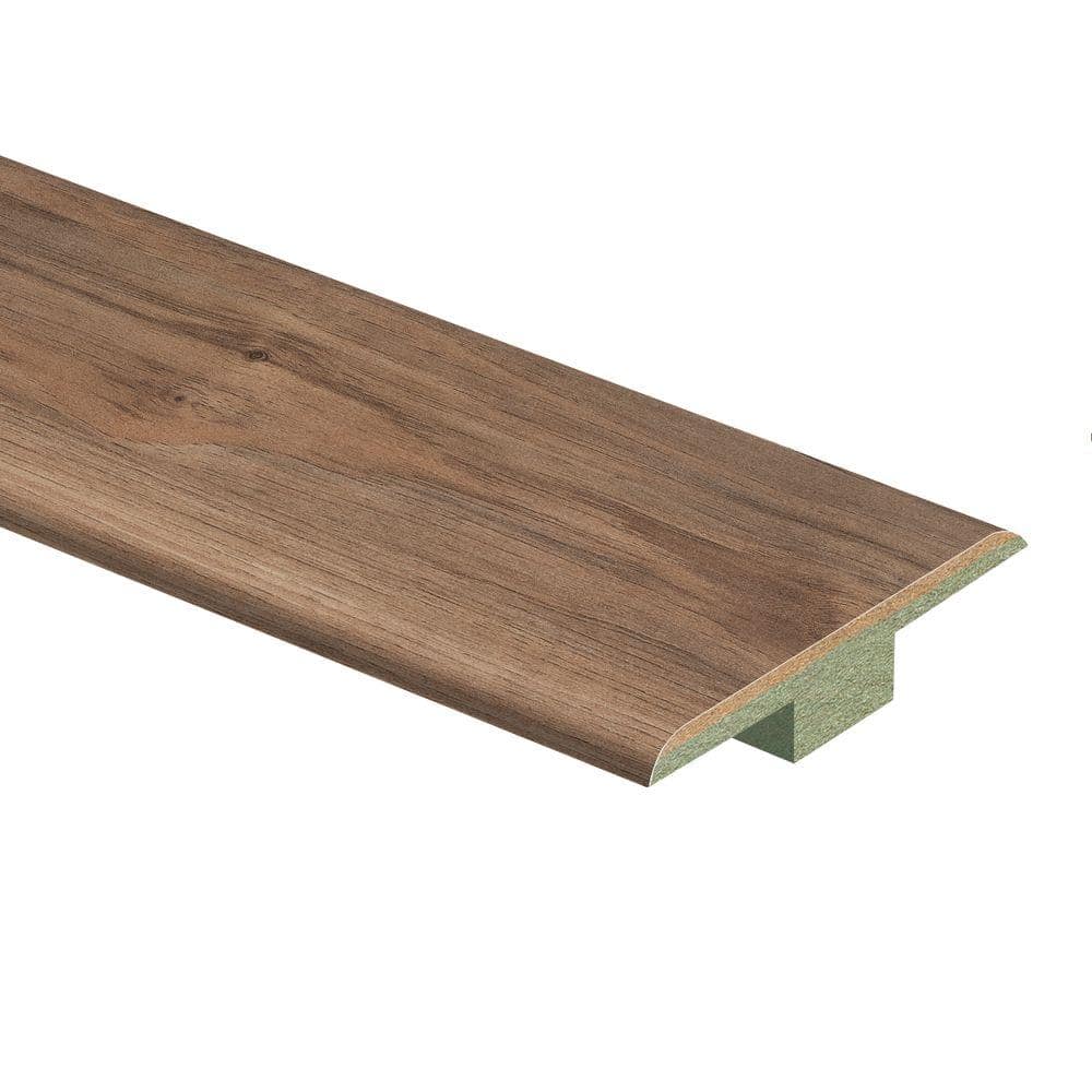 Zamma Lakeshore Pecan 7 16 In Thick X 1 3 4 In Wide X 72 In Length Laminate T Molding 013221654 The Home Depot