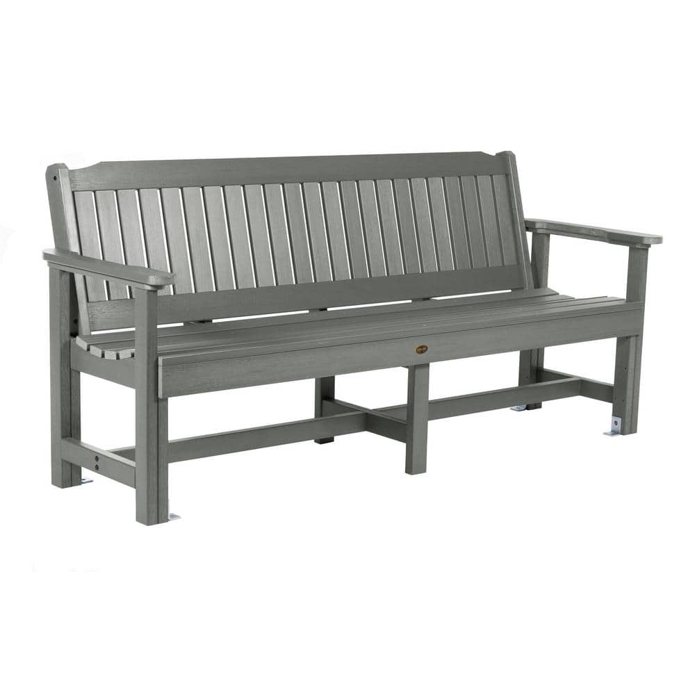Highwood Exeter 77 in. 3Person Coastal Teak Plastic Outdoor Bench CM