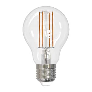 60-Watt Equivalent Warm White Light A19 (E26) Medium Screw Base Dimmable Clear 2700K LED Light Bulb (8-Pack)