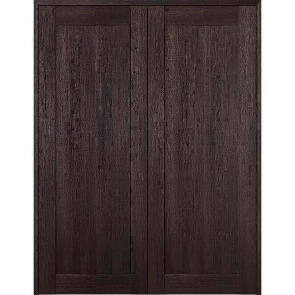 Belldinni Vona 07 64 in. x 80 in. Both Active Veralinga Oak Wood Composite Double Prehung Interior Door