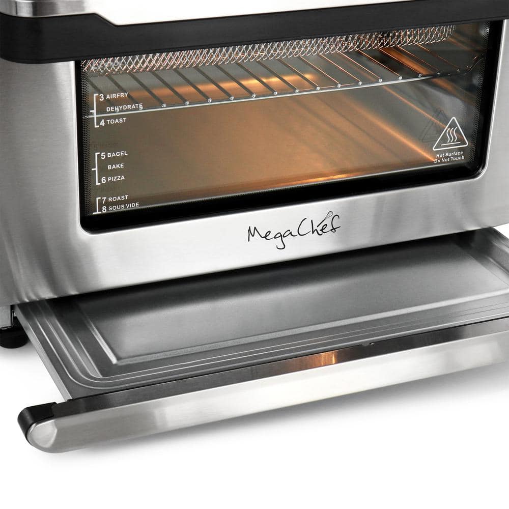 MegaChef Silver Digital Multifunction Air Fryer Toaster Oven