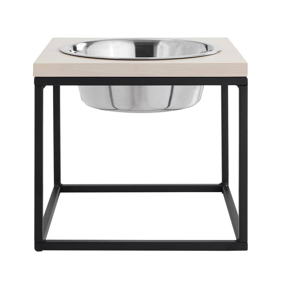 Dan Elevated Stainless Steel Pet Bowl with Wood Frame