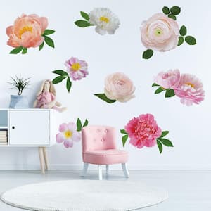 Large Flower Peel and Stick Wall Decals (set of 22)