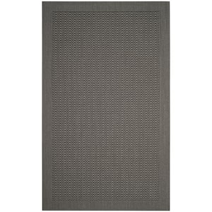 Palm Beach Ash 5 ft. x 8 ft. Solid Border Area Rug