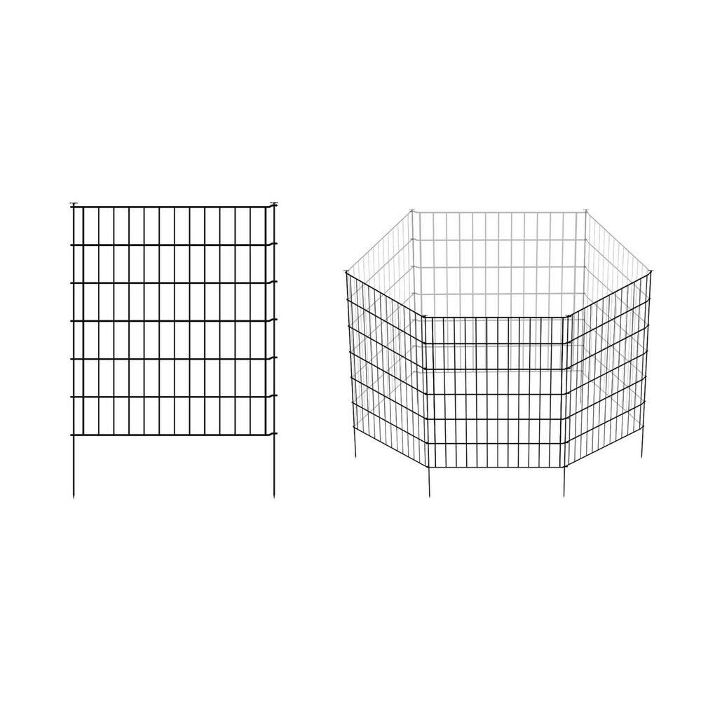 32 in. L x 28 in. W x 28 in. H Metal Decorative Garden Fence Rustproof Animal Barrier for Dogs Patio Yard 5-Panels price history on PriceWatchPro