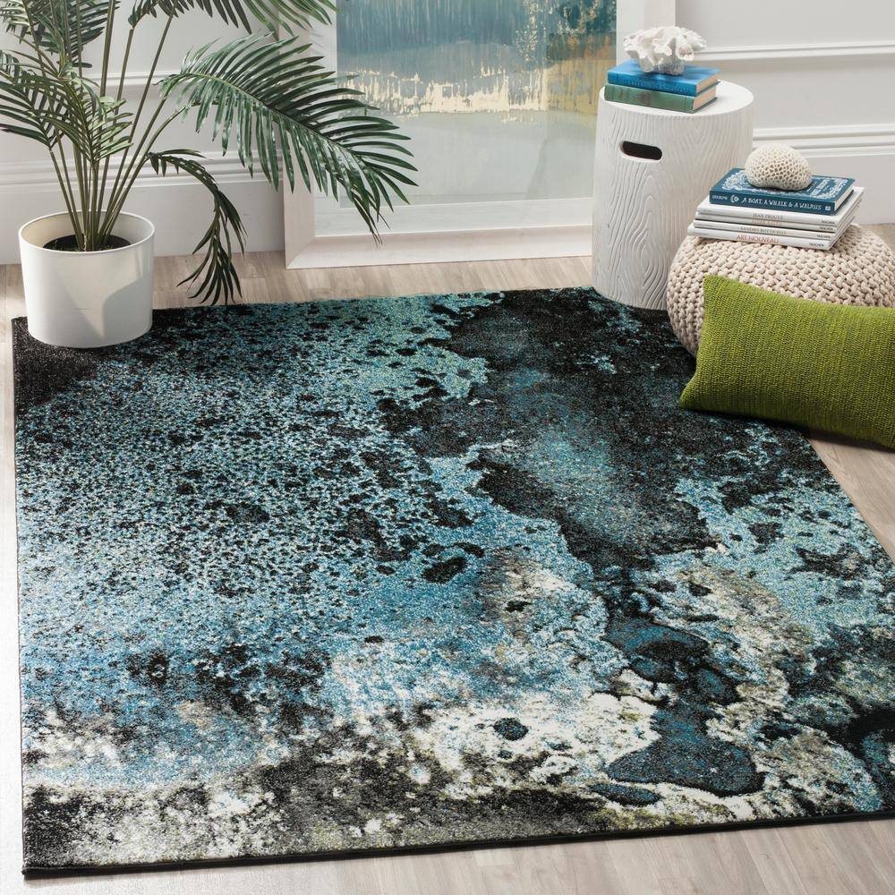 Safavieh Glacier Blue Multi Abstract Square Area Rug