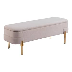 Lebreton Storage Bench Oatmeal Beige