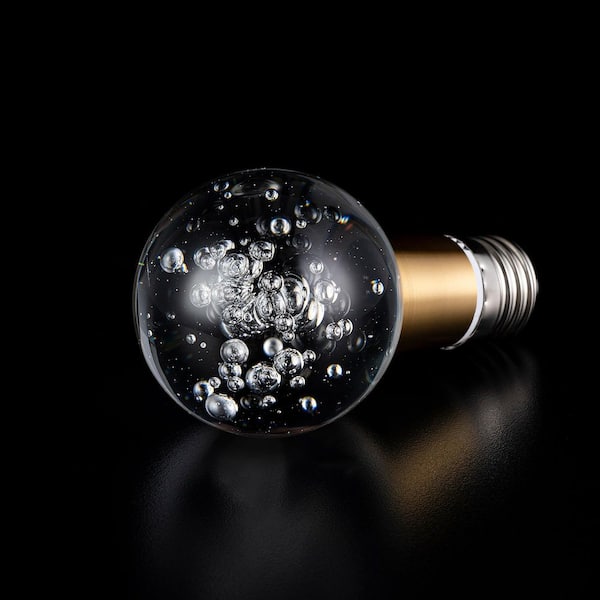 5-Watt Equivalent Bubble Globe Shaped E26/27 Crystal LED Light Bulb in Warm White (1-Pack)