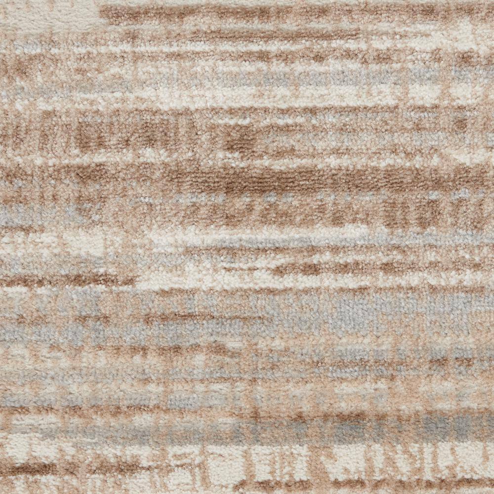 Ivory Grey Abstract Synthetic Rectangular Area Rug 8' x 11'