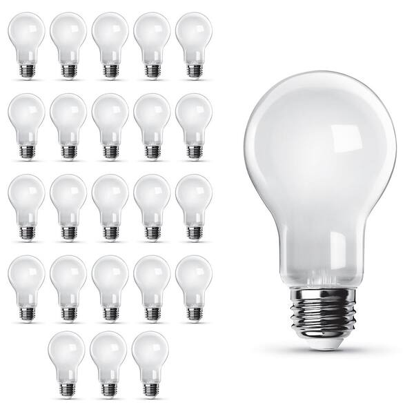 Feit Electric 40-Watt Equivalent A19 Dimmable Filament CEC 90+ Frost Glass LED Light Bulb Bright White 3000K A1940/930CA/FIL/4/6 - The Home Depot