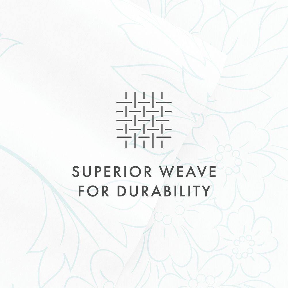 Aqua Floral Queen Microfiber Sheet Set