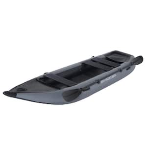 2 Person 10.8 ft. Inflatable Dinghy Boat with Pump and Oars Set plus Rescue Rubber Rowing Boat