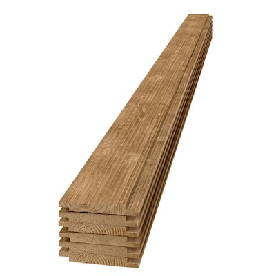 1 in. x 6 in. x 6 ft. Barn Wood Light Brown Shiplap Pine Board (6-Pack)