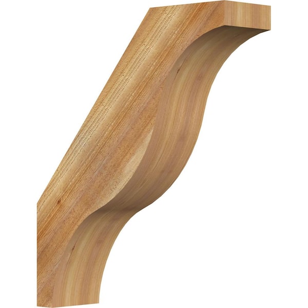 Ekena Millwork 6"W x 22"D x 26"H Funston Rough Sawn Knee Brace, Western Red Cedar