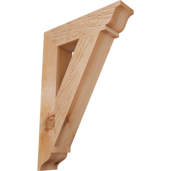 Ekena Millwork 4 in. x 26 in. x 18 in. Western Red Cedar Traditional Rough Sawn Bracket