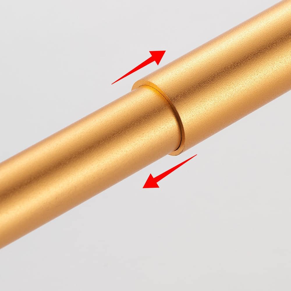Adjustable Brushed Gold Stainless Steel Wall Mounted Towel Bar