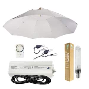 SPL 400W Watt HPS Parabolic Grow Light Digital System Set Kit Umbrella Reflector 
