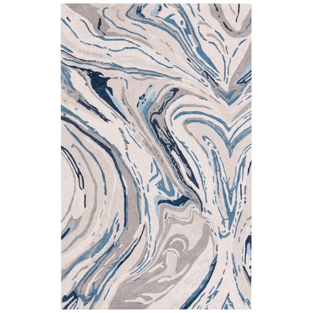 Soho 5 ft. x 8 ft. Gray/Blue Marble Area Rug price history on PriceWatchPro