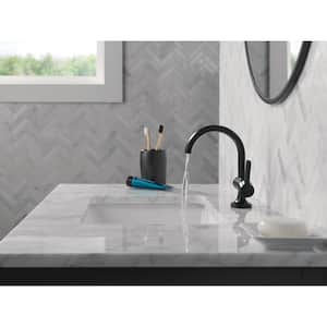 Albion Single Handle Single Hole Bathroom Faucet with Drain Kit Included in Matte Black