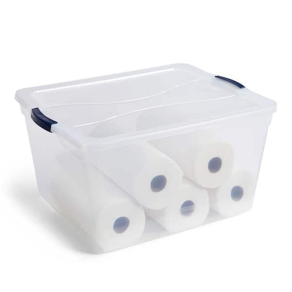 Rubbermaid Tray for 71 Qt Cleverstore Clear Plastic Storage Bins, Pack of  2, Clear Plastic Tray with Built-In Handles, Maximize Storage, Great for