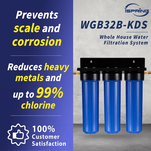 Ultimate Protection Whole House Water Filter System, Reduces Scale, Lead, PFAS, Chloramine, up to 99% Chlorine, and More