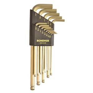 Standard Ball End Long Arm L-Wrench Set with GoldGuard Finish (13-Piece)