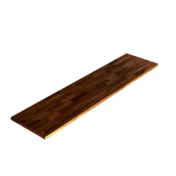 Interbuild 48 in. L x 12 in. D x 0.7 in. T, Solid Acacia Appearance Board, Espresso