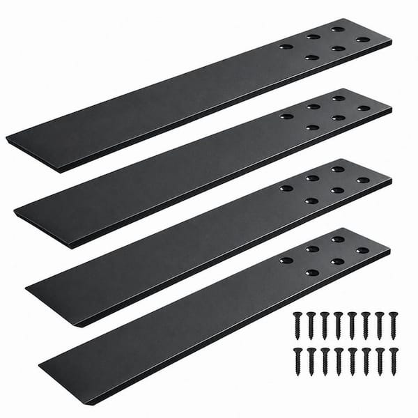 16 in. Black Heavy Duty Countertop Brackets (Set of 4), Suitable for Quartz, Wood, Concrete and Laminate