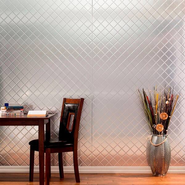 Fasade 96 in. x 48 in. Quilted Decorative Wall Panel in Almond