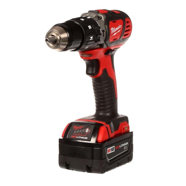 Milwaukee M18 18V Lithium-Ion Cordless 1/2 in. Hammer Drill/Driver  (Tool-Only) 2607-20 - The Home Depot