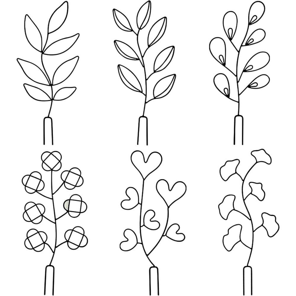 15.55 in. Metal Trellis for Climbing Plants and Potted Plant Support 6-Pcs 