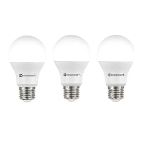 60-Watt Equivalent A19 Non-Dimmable LED Light Bulb Daylight (3-Pack)