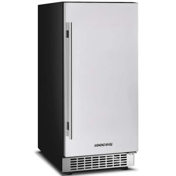 15 in. 100 Can (12 oz.) Single Zone Built-in Beverage Cooler Fridge in Stainless Steel for Outdoor and Indoor Use
