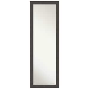 Blaine Light Pewter Narrow 17.5 in. x 51.5 in. Non-Beveled Modern Rectangle Framed Full Length on the Door Mirror