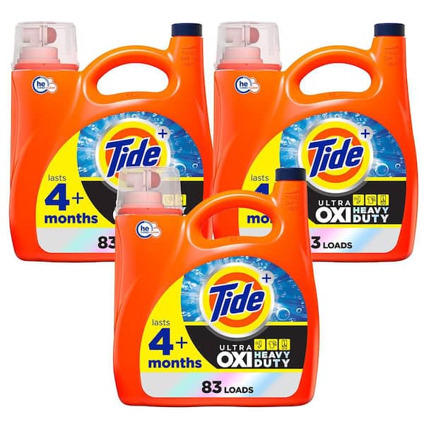 117 oz. HE Ultra Oxi Original Scent Liquid Laundry Detergent (83-Loads, Multi-Pack 3)